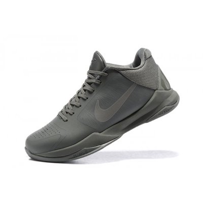 Nike Erkek Zoom Kobe 5 Ftb Tumbled Gri Basketbol Ayakkabısı Türkiye - ZO7QQKK5